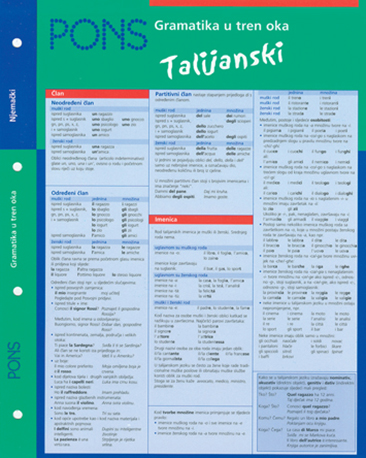 Gramatika u tren oka talijanski